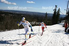 Cross-Country - FIS world cup cross-country, 50 km men classical, 17.03.07 - Holmenkollen (NOR): Joergen Brink (SWE), Masaaki Kozu (JPN).