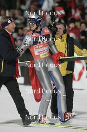 14.12.2007, Villach, Austria (AUT): Thomas Morgenstern (AUT), Walter Hofer race director left- FIS world cup ski jumping, individual HS98, Villach (AUT). www.nordicfocus.com. c Furtner/NordicFocus. Every downloaded picture is fee-liable.