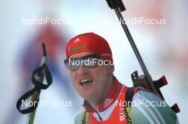 12.02.2008, Oestersund, Sweden (SWE): Sergey Novikov (BLR) - IBU World Championchip of Biathlon, relay mixed - Oestersund (SWE). www.nordicfocus.com. c Manzoni/NordicFocus. Every downloaded picture is fee-liable.