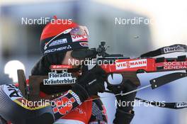 12.02.2008, Oestersund, Sweden (SWE): Magdalena Neuner (GER) - IBU World Championchip of Biathlon, relay mixed - Oestersund (SWE). www.nordicfocus.com. c Manzoni/NordicFocus. Every downloaded picture is fee-liable.
