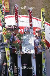 15.03.2008, Planica, Slovakia (SLO): winner NOR l-r: JAnders Jacobsen, Anders Bardal, Tom Hilde, Bjoern Einar Romoeren - FIS world ski jumping, team HS215, Planica (SLO). www.nordicfocus.com. c Furtner/NordicFocus. Every downloaded picture is fee-liable.