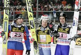 29.12.2008, Oberstdorf, Germany (GER): l-r: Dimitry Vassiliev (RUS), Fischer, adidas , Simon Ammann (SUI), Fischer, adidas, Wolfgang Loitzl (AUT), Atomic - FIS world cup ski jumping, four hills tournament, individual HS137, Oberstdorf (GER). www.nordicfocus.com. © Furtner/NordicFocus. Every downloaded picture is fee-liable.