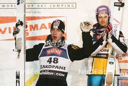 16.01.2009, Zakopane, Poland (POL): Wolfgang Loitzl (AUT), Atomic, Martin Schmitt (GER), Atomic    - FIS world cup ski jumping, individual HS134, Zakopane (POL). www.nordicfocus.com. © Domanski/NordicFocus. Every downloaded picture is fee-liable.