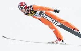 01.01.2010, Garmisch, Germany (GER): Matti Hautamaeki (FIN), Atomic  - FIS world cup ski jumping, four hills tournament, individual HS140, Garmisch (GER). www.nordicfocus.com. © Domanski/NordicFocus. Every downloaded picture is fee-liable.