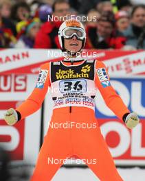 01.01.2010, Garmisch, Germany (GER): Stefan Thurnbichler (AUT), Fischer  - FIS world cup ski jumping, four hills tournament, individual HS140, Garmisch (GER). www.nordicfocus.com. © Domanski/NordicFocus. Every downloaded picture is fee-liable.