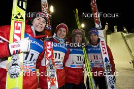 06.03.2010, Lahti, Finland (FIN): Team Norway (NOR), (l-r) Anders Jacobsen  Tom Hilde, Roar Ljoekelsoey, Anders Bardal - FIS world cup ski jumping, team HS130, Lahti (FIN). www.nordicfocus.com. © Laiho/NordicFocus. Every downloaded picture is fee-liable.
