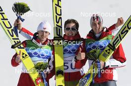 20.02.2010, Whistler, Canada (CAN):l-r: Adam Malysz (POL), Fischer, Simon Ammann (SUI), Fischer, Gregor Schlierenzauer (AUT), Fischer  - Olympic Winter Games Vancouver 2010, ski jumping, individual HS140, Whistler (CAN). www.nordicfocus.com. © NordicFocus. Every downloaded picture is fee-liable.