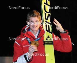 22.02.2010, Whistler, Canada (CAN): Thomas Morgenstern (AUT), Fischer - Olympic Winter Games Vancouver 2010, ski jumping, medals, Whistler (CAN). www.nordicfocus.com. © NordicFocus. Every downloaded picture is fee-liable.