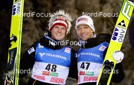 28.11.2010, Kuusamo, Finland (FIN):  (l-r) Thomas Morgenstern (AUT), Fischer, Andreas Kofler (AUT), Fischer - FIS world cup ski jumping, individual HS142, Kuusamo (FIN). www.nordicfocus.com. © Laiho/NordicFocus. Every downloaded picture is fee-liable.