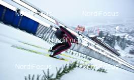 29.12.2010, Oberstdorf, Germany (GER): Fischer athlete on the inrun - FIS world cup ski jumping, four hills tournament, individual HS137, Oberstdorf (GER). www.nordicfocus.com. Â© Felgenhauer/NordicFocus. Every downloaded picture is fee-liable.