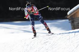 22.01.2011, Antholz, Italy (ITA): Sara Studebaker (USA), Rossignol, Rottefella, Exel, adidas  - IBU world cup biathlon, relay women, Antholz (ITA). www.nordicfocus.com. © Manzoni/NordicFocus. Every downloaded picture is fee-liable.