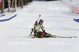 12.02.2011, Fort Kent, United States of America (USA): Martin Fourcade (FRA), Rossignol, Rottefella, OneWay, Odlo - IBU world cup biathlon, pursuit men, Fort Kent (USA). www.nordicfocus.com. © Manzoni/NordicFocus. Every downloaded picture is fee-liable.