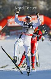 20.02.2011, Drammen, Norway (NOR): todays winner Emil Joensson (SWE), Fischer, Salomon, Craft, Swix  - FIS world cup cross-country, individual sprint, Drammen (NOR). www.nordicfocus.com. © Hemmersbach/NordicFocus. Every downloaded picture is fee-liable.