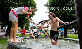 06.07.2011, Ehrwald, Austria (AUT): (l-r) Philipp Reiter (GER) and Matthias Dippacher (GER)   - Salomon 4 Trails, trail running, 38km, Garmisch-Partenkirchen (GER) - Ehrwald (AUT). www.nordicfocus.com. Â© NordicFocus. Every downloaded picture is fee-liable.