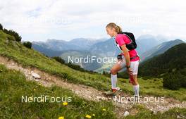 07.07.2011, Ehrwald, Austria (AUT):  Julia Boettger (GER) - Salomon 4 Trails, trail running, 43km, Ehrwald (AUT) - Imst (AUT). www.nordicfocus.com. Â© NordicFocus. Every downloaded picture is fee-liable.