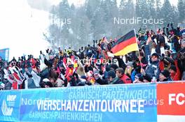 01.01.2011, Garmisch, Germany (GER): spectators  - FIS world cup ski jumping, four hills tournament, individual HS140, Garmisch (GER). www.nordicfocus.com. Â© Felgenhauer/NordicFocus. Every downloaded picture is fee-liable.