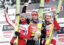 03.01.2011, Innsbruck, Austria (AUT): l-r: Adam Malysz (POL), Fischer, Thomas Morgenstern (AUT), Fischer, Tom Hilde (NOR), Fischer  - FIS world cup ski jumping, four hills tournament, individual HS130, Innsbruck (AUT). www.nordicfocus.com. Â© Felgenhauer/NordicFocus. Every downloaded picture is fee-liable.