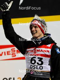 03.03.2011, Oslo, Norway (NOR): Thomas Morgenstern (AUT), Fischer  - FIS nordic world ski championships, ski jumping, individual HS134, Oslo (NOR). www.nordicfocus.com. © Laiho/NordicFocus. Every downloaded picture is fee-liable.