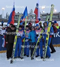 26.11.2011, Kuusamo, Finland (FIN): Team Russia - FIS world cup ski jumping, team HS142, Kuusamo (FIN). www.nordicfocus.com. © Felgenhauer/NordicFocus. Every downloaded picture is fee-liable.