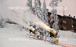25.11.2011, Kuusamo, Finland (FIN): snow cannons working all day long - FIS world cup ski jumping, training, Kuusamo (FIN). www.nordicfocus.com. © Felgenhauer/NordicFocus. Every downloaded picture is fee-liable.