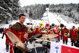 18.12.2011, Engelberg, Switzerland (SUI): a swiss orchestra playing before the vompetition  - FIS world cup ski jumping, individual HS137, Engelberg (SUI). www.nordicfocus.com. Â© Laiho/NordicFocus. Every downloaded picture is fee-liable.