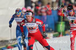 15.01.2012, Milano, Italy (ITA): in the focus Celine Brun-Lie (NOR), Fischer, Rottefella, Alpina, Swix, behind right Perianne Jones (CAN), Fischer, Rottefella, Alpina, One Way  - FIS world cup cross-country, team sprint, Milano (ITA). www.nordicfocus.com. © Hemmersbach/NordicFocus. Every downloaded picture is fee-liable.