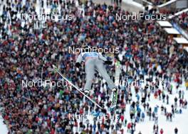 01.01.2012, Garmisch, Germany (GER): Peter Prevec (SLO), Elan - FIS world cup ski jumping, four hills tournament, individual HS140, Garmisch (GER). www.nordicfocus.com. © Felgenhauer/NordicFocus. Every downloaded picture is fee-liable.