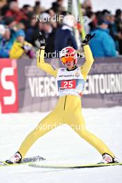 01.01.2012, Garmisch, Germany (GER): Kamil Stoch (POL), Fischer - FIS world cup ski jumping, four hills tournament, individual HS140, Garmisch (GER). www.nordicfocus.com. © Felgenhauer/NordicFocus. Every downloaded picture is fee-liable.