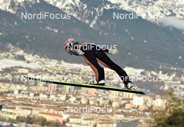 04.01.2012, Innsbruck, Austria (AUT): Richard Freitag (GER), Fischer - FIS world cup ski jumping, four hills tournament, individual HS130, Innsbruck (AUT). www.nordicfocus.com. © Felgenhauer/NordicFocus. Every downloaded picture is fee-liable.