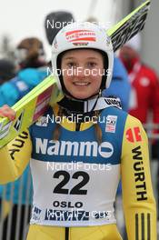 09.03.2012, Oslo, Norway (NOR): Katharina Althaus (GER), Fischer, Adidas  - FIS world cup ski jumping ladies, individual HS106, Oslo (NOR). www.nordicfocus.com. © Hemmersbach/NordicFocus. Every downloaded picture is fee-liable.