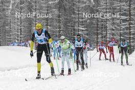 08.01.2012, Liberec, Czech Republic (CZE): l-r:  Audun Laugaland (NOR) Team United Bakeries,  Anders Aukland (NOR) Team Xtra personell,  Toni Livers (SUI), Fischer, Atomic, Rossignol, Swix, KV+ - FIS Marathon Cup Jizerska Padesatka, Liberec (CZE). www.nordicfocus.com. © Susanka/NordicFocus. Every downloaded picture is fee-liable.