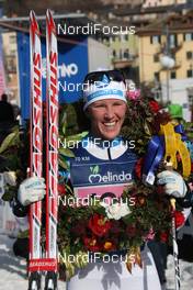 29.01.2012, Val di Fassa / Val di Fiemme , Italy (ITA): todays winner Susanne Nystroem (SWE), Madshus, Rottefella  - FIS Marathon Cup Marcialonga, Val di Fassa / Val di Fiemme (ITA). www.nordicfocus.com. © Hemmersbach/NordicFocus. Every downloaded picture is fee-liable.