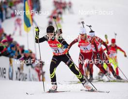 08.12.2013, Hochfilzen, Austria (AUT): Anais Chevalier (FRA) - IBU world cup biathlon, pursuit women, Hochfilzen (AUT). www.nordicfocus.com. © Wukits/NordicFocus. Every downloaded picture is fee-liable.