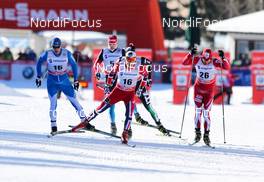 15.12.2013, Davos, Switzerland (SUI): (l-r) Anssi Pentsinen (FIN), Fischer, Swix, Alpinen, Rottefella, Craft, Finn Hagen Krogh (NOR), Fischer, Swix, Alpina, Rottefella and Maciej Starega (POL), Fischer, Swix, Rottefella, Craft - FIS world cup cross-country, individual sprint, Davos (SUI). www.nordicfocus.com. © Laiho/NordicFocus. Every downloaded picture is fee-liable.