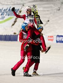 28.02.2013, Val di Fiemme, Italy (ITA): (l-r) Dawid Kubacki (POL), Kamil Stoch (POL), Fischer and Piotr Zyla (POL), Fischer  - FIS nordic world ski championships, ski jumping, individual HS134, Val di Fiemme (ITA). www.nordicfocus.com. © Laiho/NordicFocus. Every downloaded picture is fee-liable.