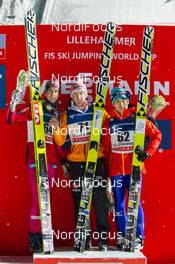 08.12.2013, Lillehammer, Norway (NOR): Anders Bardal (NOR), Severin Freund (GER), Daiki Ito (JPN) - FIS world cup ski jumping, individual HS138, Lillehammer (NOR). www.nordicfocus.com. © Manzoni/NordicFocus. Every downloaded picture is fee-liable.