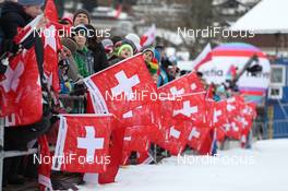 22.12.2013, Engelberg, Switzerland (SUI): Event Feature: Fans with flags - FIS world cup ski jumping, individual HS137, Engelberg (SUI). www.nordicfocus.com. © Manzoni/NordicFocus. Every downloaded picture is fee-liable.