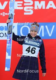 15.03.2013, Trondheim, Norway (NOR): Sarah Hendrickson (USA), Fluege.de - FIS world cup ski jumping ladies, individual HS105, Trondheim (NOR). www.nordicfocus.com. © Laiho/NordicFocus. Every downloaded picture is fee-liable.