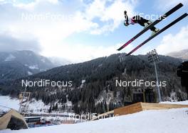 22.02.2013, Val di Fiemme, Italy (ITA): Sara Takanashi (JPN), Elan  - FIS nordic world ski championships, ski jumping ladies, individual HS106, Val di Fiemme (ITA). www.nordicfocus.com. © Laiho/NordicFocus. Every downloaded picture is fee-liable.
