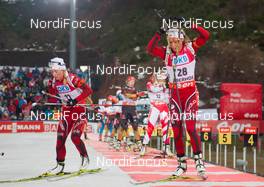 05.01.2014, Oberhof, Germany (GER): Tiril Ekhoff (NOR), Elise Ringen (NOR) - IBU world cup biathlon, mass women, Oberhof (GER). www.nordicfocus.com. © Manzoni/NordicFocus. Every downloaded picture is fee-liable.