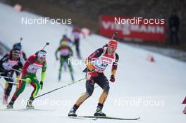 12.01.2014, Ruhpolding, Germany (GER): Arnd Peiffer (GER), Arnd Peiffer (GER)  - IBU world cup biathlon, pursuit men, Ruhpolding (GER). www.nordicfocus.com. © Manzoni/NordicFocus. Every downloaded picture is fee-liable.