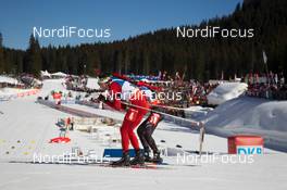 09.03.2014, Pokljuka, Slovenia (SLO): Ole Einar Bjoerndalen (NOR) - IBU world cup biathlon, mass men, Pokljuka (SLO). www.nordicfocus.com. © Manzoni/NordicFocus. Every downloaded picture is fee-liable.