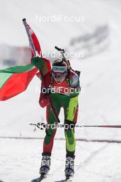 09.03.2014, Pokljuka, Slovenia (SLO): Darya Domracheva (BLR) - IBU world cup biathlon, mass women, Pokljuka (SLO). www.nordicfocus.com. © Manzoni/NordicFocus. Every downloaded picture is fee-liable.