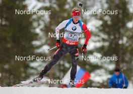 15.03.2014, Kontiolahti, Finland (FIN): Scott Gow (CAN), Rossignol, Rottefella, Swix - IBU world cup biathlon, sprint men, Kontiolahti (FIN). www.nordicfocus.com. © Laiho/NordicFocus. Every downloaded picture is fee-liable.