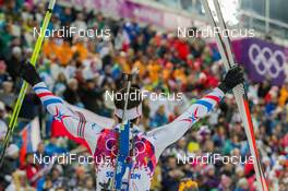 10.02.2014, Sochi, Russia (RUS): Martin Fourcade (FRA) - XXII. Olympic Winter Games Sochi 2014, biathlon, pursuit men, Sochi (RUS). www.nordicfocus.com. © NordicFocus. Every downloaded picture is fee-liable.