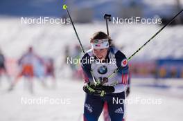 20.12.2014, Pokljuka, Slovenia (SLO): Susan Dunklee (USA)  - IBU world cup biathlon, pursuit women, Pokljuka (SLO). www.nordicfocus.com. © Manzoni/NordicFocus. Every downloaded picture is fee-liable.