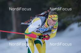 19.12.2014, Pokljuka, Slovenia (SLO): Karol Dombrovski (LTU) - IBU world cup biathlon, sprint men, Pokljuka (SLO). www.nordicfocus.com. © Manzoni/NordicFocus. Every downloaded picture is fee-liable.