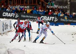 14.03.2014, Falun, Sweden (SWE): Paal Golberg (NOR), Lars Nelson (SWE), (l-r) - FIS world cup cross-country, individual sprint, Falun (SWE). www.nordicfocus.com. © Felgenhauer/NordicFocus. Every downloaded picture is fee-liable.