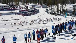 08.02.2014, Sochi, Russia (RUS): start of the women watched by the coaches - XXII. Olympic Winter Games Sochi 2014, cross-country, skiathlon women, Sochi (RUS). www.nordicfocus.com. © NordicFocus. Every downloaded picture is fee-liable.