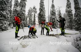 28.11.2014, Ruka, Finland (FIN): french team testing Salomon skis - FIS world cup cross-country, training, Ruka (FIN). www.nordicfocus.com. © Laiho/NordicFocus. Every downloaded picture is fee-liable.